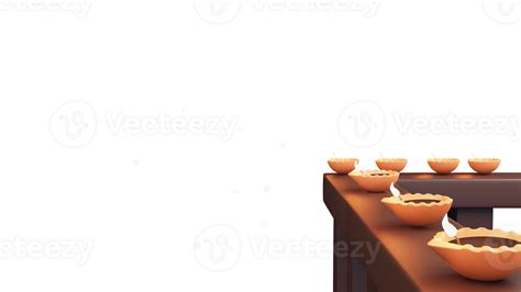 Free 3D Render Of Illuminated Oil Lamps Decorated On Railing And Copy Space. 23220485 PNG with ...