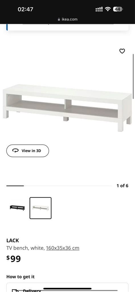 IKEA 120cm Lack TV Cabinet, Furniture & Home Living, Furniture, Shelves, Cabinets & Racks on ...