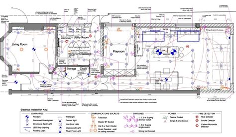 Electrical & Lighting Drawings Electrical Symbols, Home Electrical Wiring, Electrical Layout ...