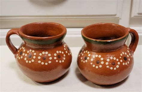 Clay Jarritos 2 Jarritos De Barro 2 - Etsy in 2022 | Mexican clay pots, Mexican pottery decor ...