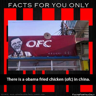 Facts For You Only: There is a Obama Fried Chicken (OFC) in China..