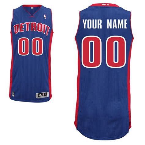 Men's Detroit Pistons Royal Custom Authentic Jersey - NBA Store