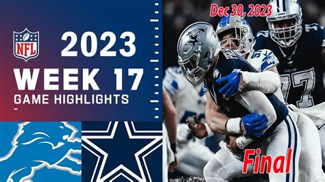 Detroit Lions vs Dallas Cowboys Final FULL GAME 12/30/23 Week 17 | NFL ...