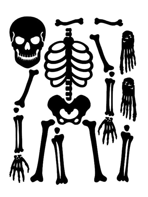 Free printable Skeleton stencils and templates