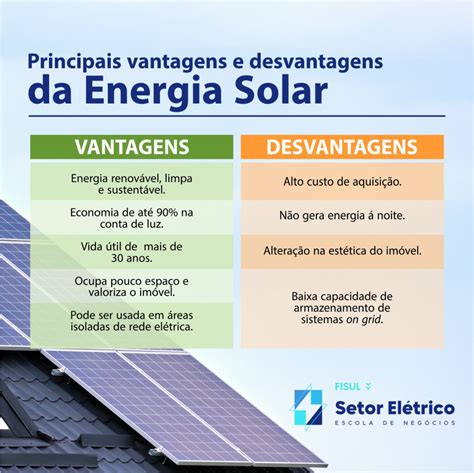 Energia Solar: conheça as principais vantagens e desvantagens - Blog da FISUL