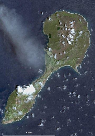 Pagan Island Volcanoes - Wikipedia - Caption: Landsat view of Pagan. Pagan volcano ...