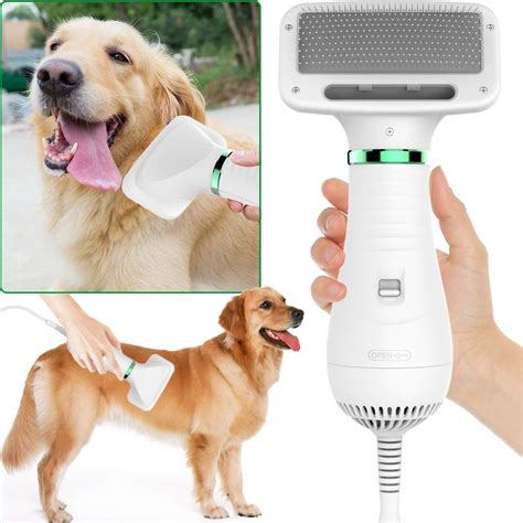 Pet Grooming Hair Dryer Cleaning Brush Dog Cat Comb Brush Adjustment ...