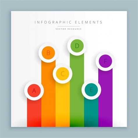 Colorful infographic bar chart | Free Vector