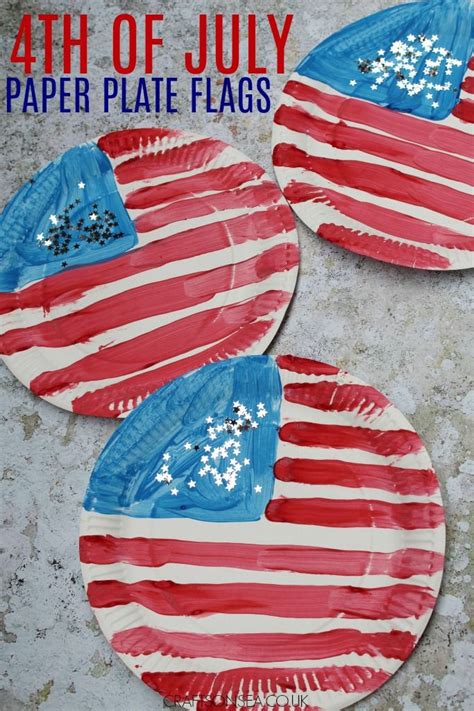 4th of July Crafts for Kids: Paper Plate Flag | July crafts, Flag crafts, 4th july crafts