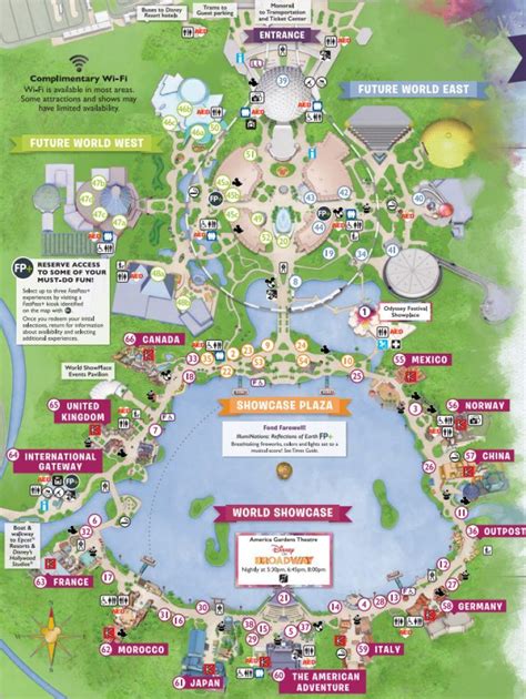 Epcot Printable Map