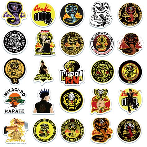 50pcs Cobra Kai 1 Stickers – AU Sticker World