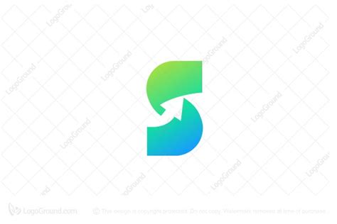 S Growth Symbol Logo