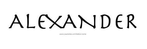 Alexander Name Tattoo Designs