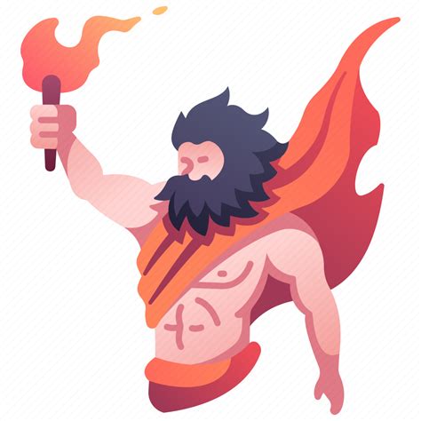 Prometheus, greek, god, mythology, olympus, fire, torch icon - Download on Iconfinder