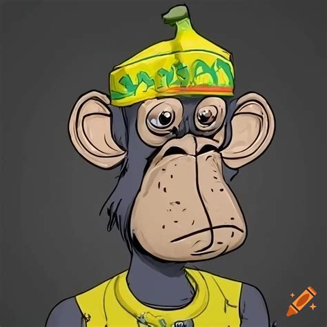 Banana themed bored ape nft artwork