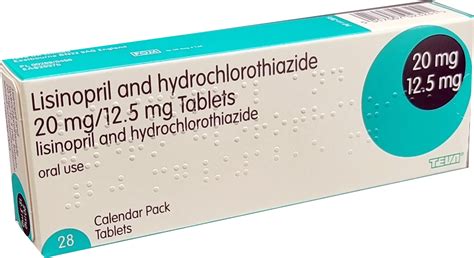 Lisinopril & Hydrochlorothiazide Tablets 20mg/12.5mg 28s - McDowell ...