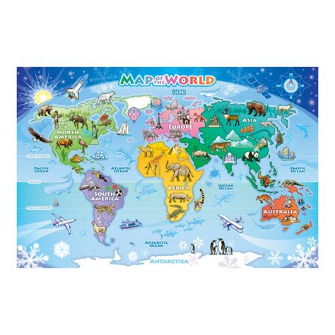 Map of the World Large Floor Puzzle