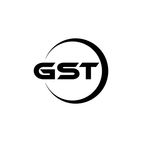 GST letter logo design in illustration. Vector logo, calligraphy ...