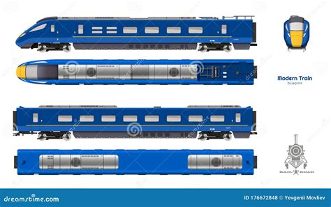 Modern Train On Rails Frontview Vector Illustration | CartoonDealer.com #139977266