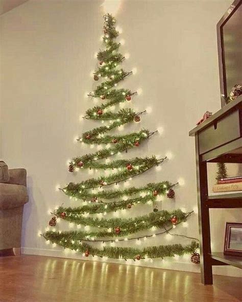 30+ árboles navideños de pared para departamentos pequeños | Ideas y Tutori… | Wall christmas ...