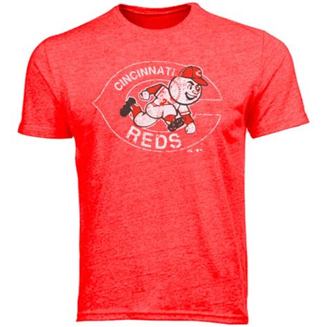 Majestic Threads Cincinnati Reds 1972-1992 Cooperstown Logo Tri-Blend T ...