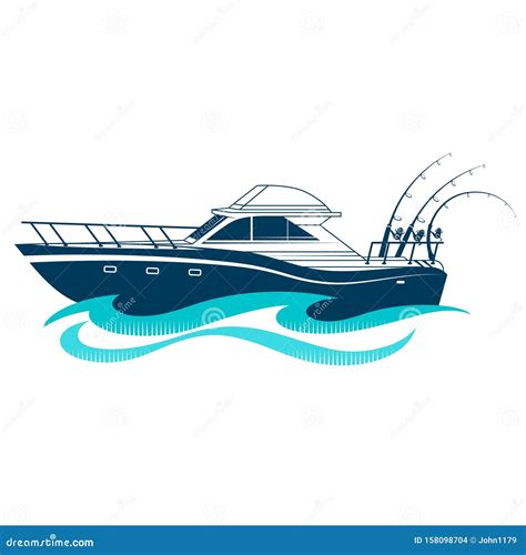 Fishing Boat Front View Vector Icon. Sea Ship Water Marine Vessel Transport Isolated. Sail Flat ...