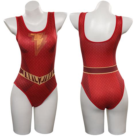 Shazam! Fury of the Gods Mary Marvel Swimsuit Cosplay Costume Coat Out