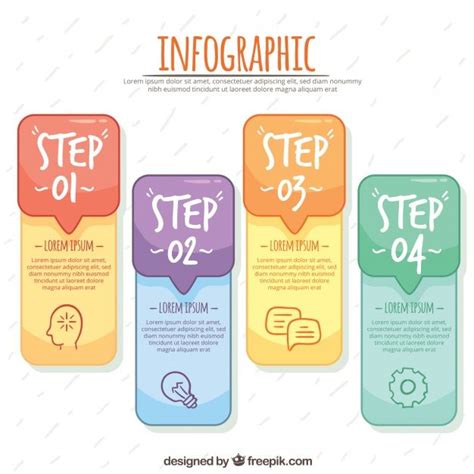 Free Vector | Hand drawn infographic steps with fun style in 2023 | Powerpoint presentation ...