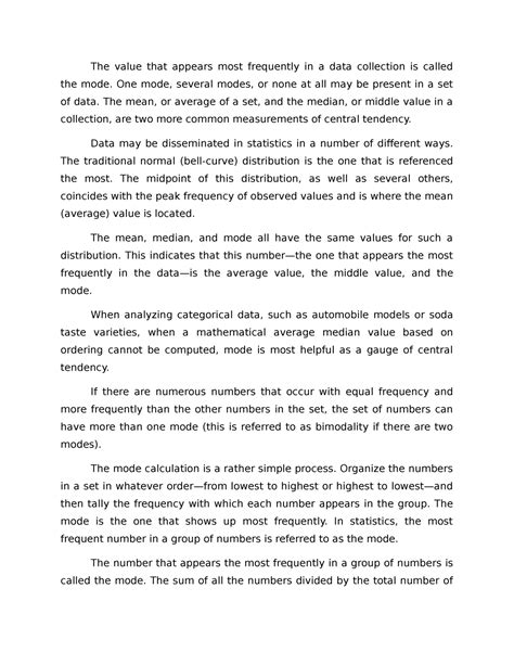 Mode - Statistics - The value that appears most frequently in a data ...