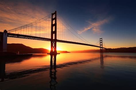 Premium AI Image | golden gate bridge at sunset