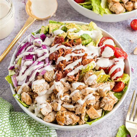 Chicken Bacon Ranch Salad - No Sugar No Flour Recipes