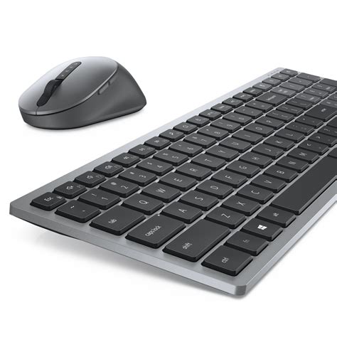 DELL KM7120W keyboard RF Wireless + Bluetooth QWERTY Grey, Titanium, 13 ...