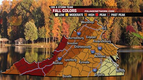 Virginia Peak Fall Foliage Map