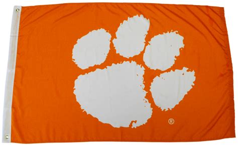 Clemson University Heavy Duty Tiger Paw Flag - Orange – clemsonframeshop