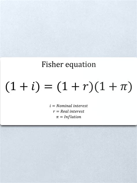 "Fisher equation with description" Metal Print for Sale by moneyneedly ...