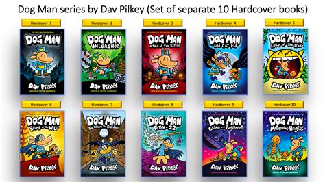 Dog Man Series 10 Books Collection Set By Dav Pilkey (Dog Man, Set of Hardcover) | eBay