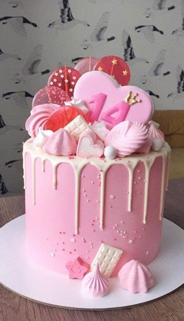 54 Jaw-Droppingly Beautiful Birthday Cake : 14th Pink Birthday Cake