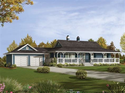 Lovely Ranch House Plans With Wrap Around Porch - New Home Plans Design