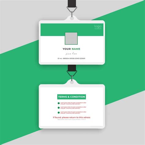 Premium Vector | Horizontal id card design