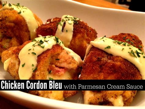 Chicken Cordon Bleu with Parmesan Cream Sauce - Aunt Bee's Recipes