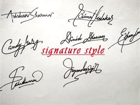 How to draw impressive letest style signature ♦ Signature ideas for letter A,B,C,D,E,F,G - YouTube