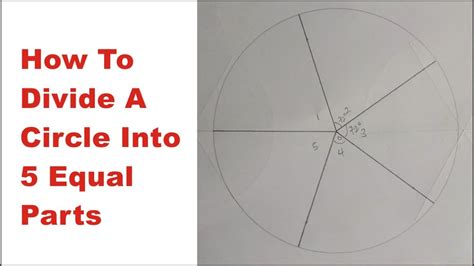 How to Divide a Circle into 5 Equal Parts | Division of Circle into 5 ...