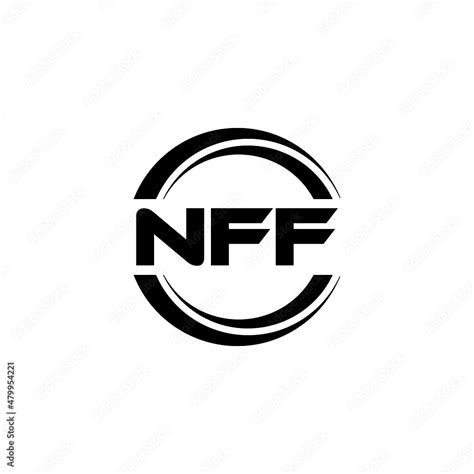 NFF letter logo design with white background in illustrator, vector logo modern alphabet font ...