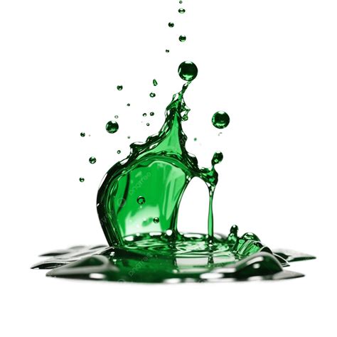 Splash Of Green Paint On A White Background 3d Rendering, Splash Of Green Paint, On A White ...