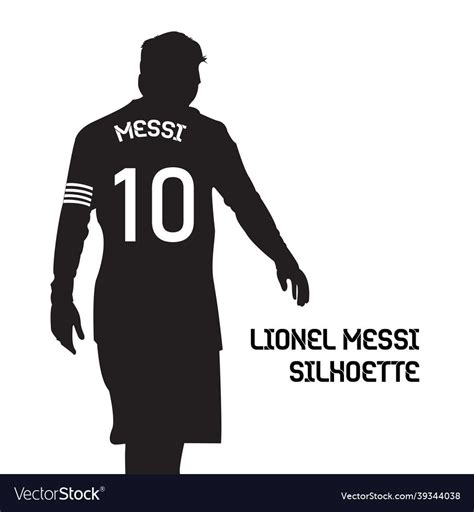 Lionel messi silhouette black edition the can vector image on ...