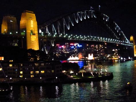 Sydney - City and Suburbs: Sydney Harbour Bridge, night