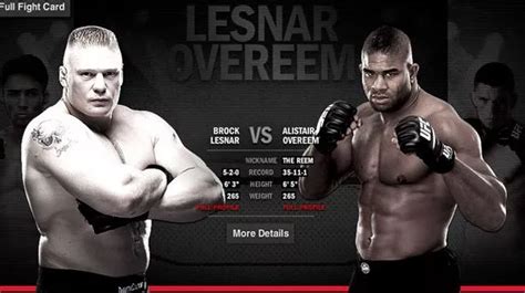 Alistair Overeem Vs Brock Lesnar Weigh In : Ufc Fighters Brock Lesnar Left And Alistair Overeem ...