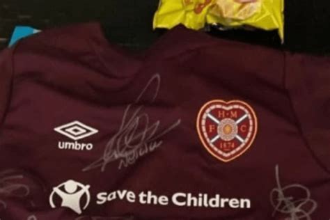 Hearts fan busted after claiming to only receive one out of two signed football tops - as 'proof ...