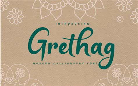 Grethag Modern Calligraphy Font #190820 - TemplateMonster