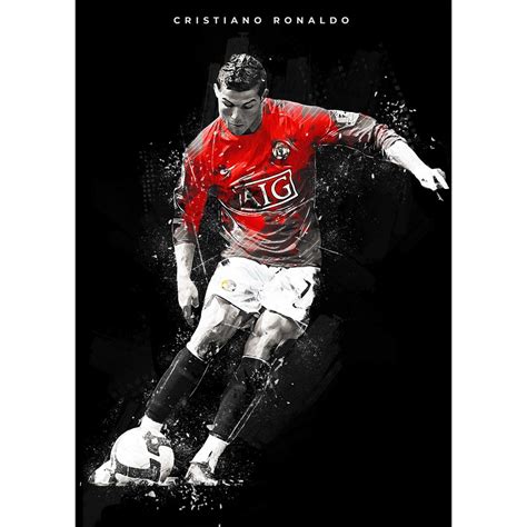 โปสเตอร์ Cristiano Ronaldo คริสเตียโน โรนัลโด Poster Manchester United MUFC Manu แมนเชสเตอร์ ...